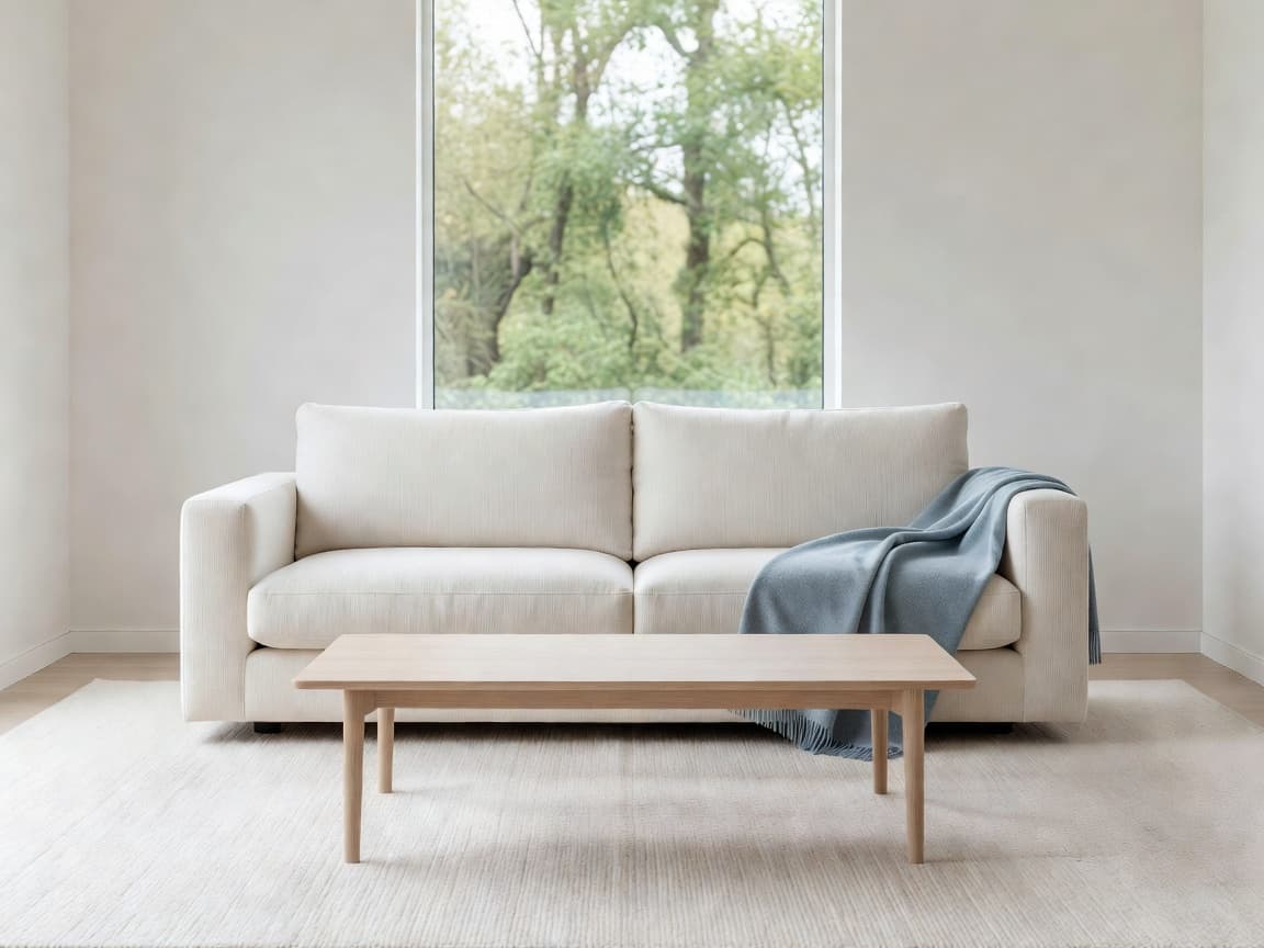 Bright living room planned with the ArchAI AI Home Planner on iPhone